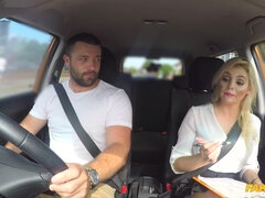 Fake Driving School - Big Facial Finish For Posh Examiner 1 - Katy Jayne