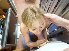 Big booty, helping, amateur blowjob