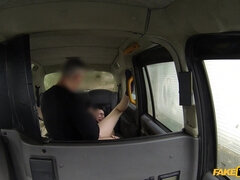 Take Two For Hot Brunette In Cab 2 - Alessa Savage