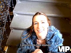 Vacker, Avsugning, Hanrej, Europeisk, Pengar, Pov, Stockings