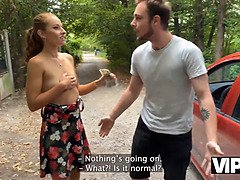 Beauté, Cocu, Tchèque, Petite amie, Hd, De plein air, Pov, Nénés