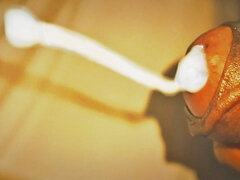 Enthousiasteling, Sperma shot, Indisch, Masturbatie, Alleen