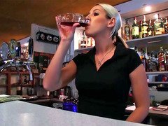 Store bryster, Blondine, Pik sutte, Pik, Hårdt, Lingerie, Naturlige bryster, Pov