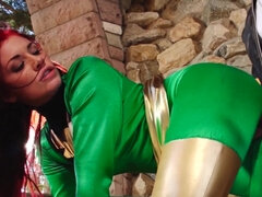 Superhero parody with hot redhead Andy San Dimas