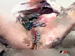 Grosse titten, Lecken, Milf, Mutti, Piercing, Muschi, Erotischer film, Tätowierung