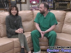 Dr. Tampa gives Brooklyn Rossi her very first gynecological examination ever, using his gloved hands with Nurse Aria Nicole