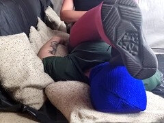 Amatör, Europeisk, Fötter, Slick, Mask, Skor, Sockor