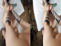 VR SBS tattoo porn: Amateur, Virtual Reality  Doggy Porn