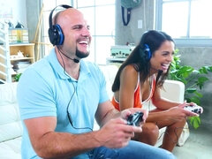 Amerikaner, Kukk suging, Brunette, Bakfra, Hd, Naturlige bryster, Petite, Ridning