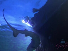 Kenzie enjoys the nude beach, and the aquarium!