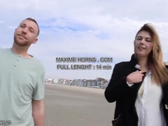 Maxime Horns - French Bisexual Vlog Beach Outdoor Exhib Blowjob Sucking And Stroking With No Shame