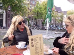 Grote mammen, Diep in de keel, Duits, Hardcore, Rijpe lesbienne, Tieten likken