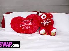 Chesty step sisters aubry babcock & Violet Gems fuck each other step bros on valentines day - sisswap