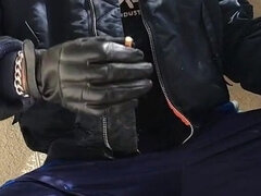 아마추어, 유럽인, 페티쉬, 가죽, 야외의, 혼자