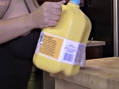 Big tits kitchen joi