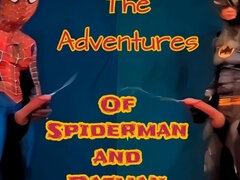 A Freebie for New Subscribers Batman and Spidermam Face-off for a Battle to See Who Has the Bigger Big Cock and Big Cumshot