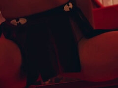 Stunning Asian squirting on a cock