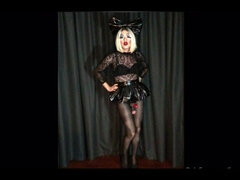 Kara Fetishdoll in Shiny Black Fetish Outfit