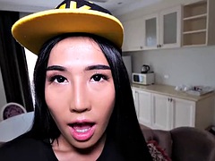 Anal, Asiático, Linda, Sexo duro, Pov, Transexual, Tailandés, Trio