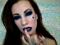 Simone sexy black lip gloss fetish