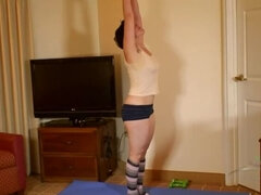 Monroe's Big Tit Hairy Yoga Mature Brunette Show