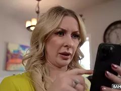 Bangbros - Sydney Paige rips off her tee-shirt & bends on all 4 to get nailed in the booty by her sonnie