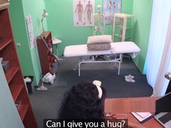 Doctor fucks ebony cleaning lady in office