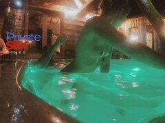 Leie, Blasen, Paar, Japanische massage, Im freien, Pool, Sauna, Unter wasser