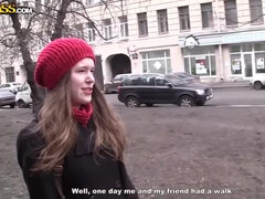 Stunning Pickup Artist Lily Cat in Hot Threesome - Facial Finish with Igor and Sergei