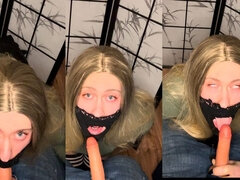 아마추어, 금발의, 오랄섹스, 딜도, 셀카