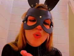 큰 음경, 흑인, 입에 사정