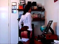 Samantha gets spanked hard by perverted silver daddy