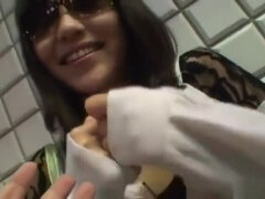 Gorgeous Japanese hussy gives a magic blowjob