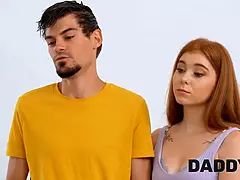 Stepdaddy and his gf swap sons in a hot Euro threesome