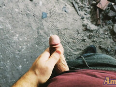 Amatör, Sperma shot, Handjobb, Onani, Utomhus, Penis, Solo