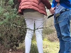 18, Amatør, Kukk suging, Par, Ansiktssperm, Tysk, Utendørs, Tenåring