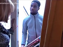 Barby Slut takes young black cock facial