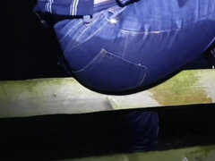 Leie, Blondine, Britisch, Auto, Kompilation, Hd, Jeans, Pissen