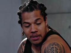 Anal, Lécher le cul, Grosse bite, Noire, Noir ébène, Homosexuelle, Muscle, Tatouage