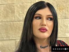 GenderXFilms - Big Lipped Trans IR Fucked By SugarDaddy