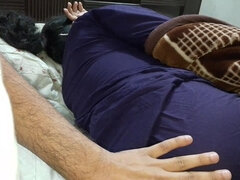 크고 아름다운 여자, 커플, 크림파이, 집에서 만든, 나이든