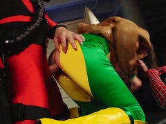 Cosplay slut Allie Haze gets properly fucked in threesome