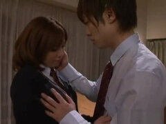 Aziatisch, Lieveling, Grote mammen, Vingeren, Japaans, Tiener, Tieten likken