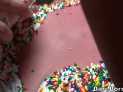 Petite Brunette Sparks College Passion in a Dorm Adventure