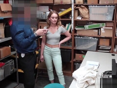 Busty teen 18+ stole a expensive merchandise from the store