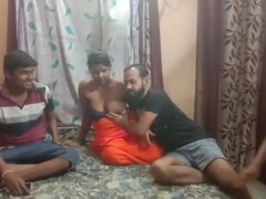 Asiáticoa, Casal, Grupo, Feito em casa, Indianoa, Adolescente, Sexo grupal a três, Esposa