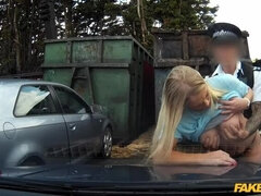 Enthousiasteling, Pijpbeurt, Auto, Stel, Sperma shot, Hondjeshouding, Gezichtspunt, Kut duiken