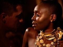 Enthousiasteling, Grote kont, Grote mammen, Bioscoop, Zwart, Interraciaal, Mager, Tiener