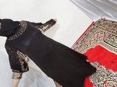 Arabic Sexy Hot Girl Wearing Black Hijab in House Doing Sensual Dance, Desi Indian Slut Amrozia Shaking Tits and Ass on Arabic M