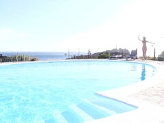 Beleza, Europeu, Masturbação, Ao ar livre cartaz de rua outdoor, Solo chão